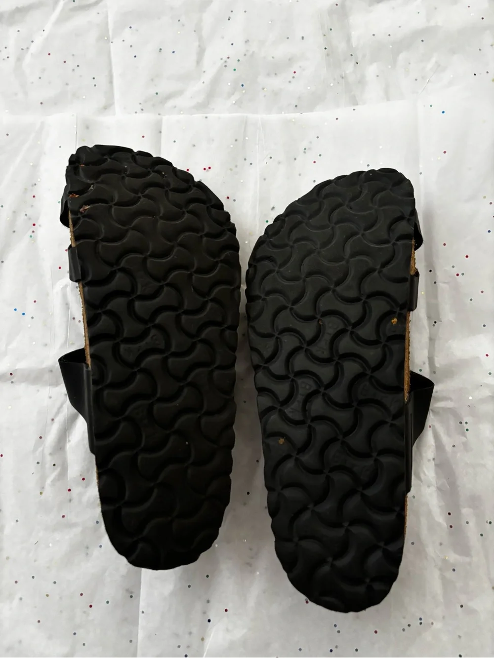 Birkenstock Black Two-Strap Toe-Loop Sandals